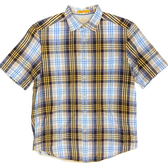 EUC Men's TOMMY BAHAMA Island Crafted Plaid Short Sleeve‎ Shirt | Size M - Picture 1 of 9